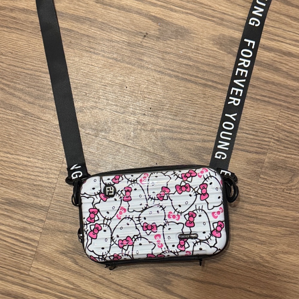 Forever Young White and Pink Kids Crossbody Bag